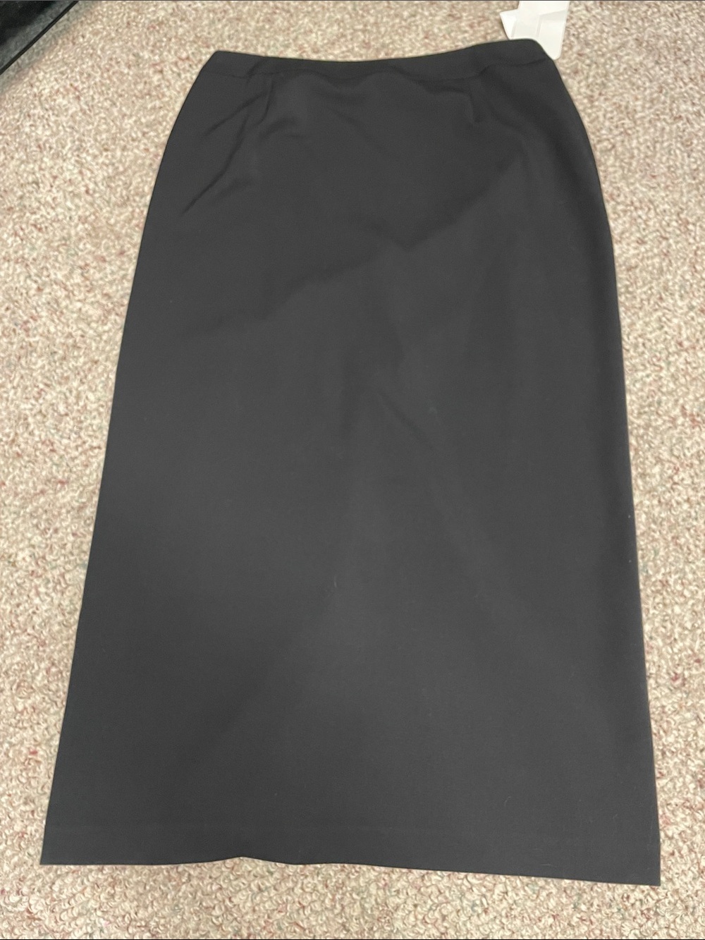 Vintage 90s Black maxi skirt with slit back - Classic Women's Work Skirt